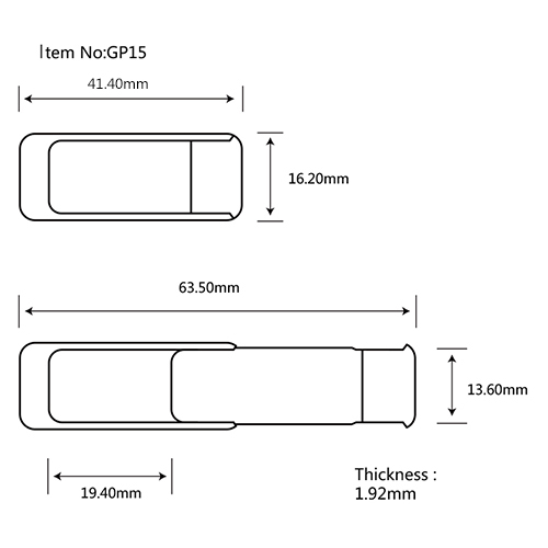 GP15 Webcam Privacy Cover For Laptops,Tablet PC